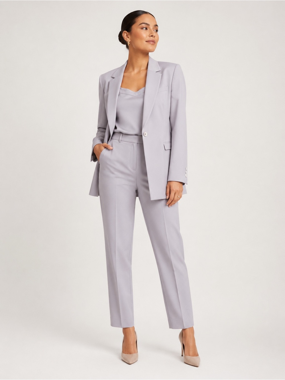 Lafayette 148 10 Lavender Blazer Pantsuit Designer Luxury Professional Office